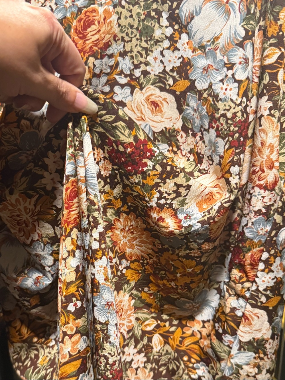 Floral Chiffon Mini Slip Dress Sheer Romantic Large - Picture 4 of 4